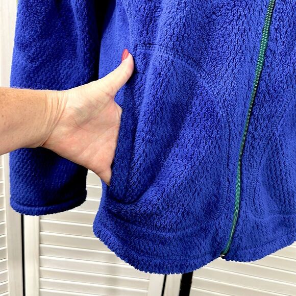 Talbots Fleece Jacket Size Medium Cozy Full Zip Long Sleeve - Picture 6 of 11